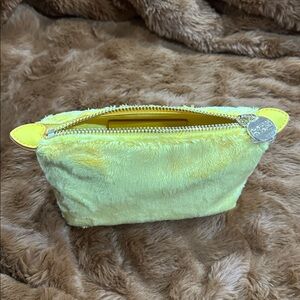 Yellow Faux Fur Stoney Clover Lane Pouchette NWOT